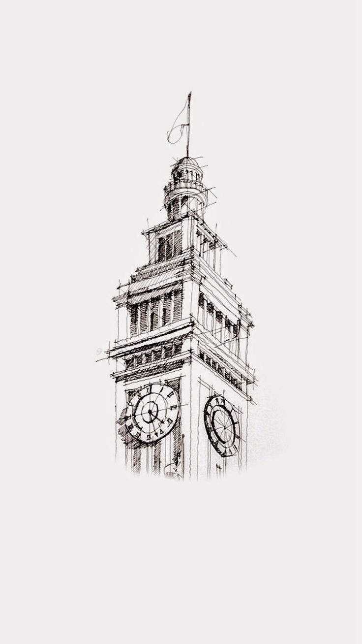 736x1308 Big Ben Sketch Art Drawn iPhone 6 Wallpaper Download. iPhone Wallpaper, iPad wallpa. Architecture drawing art, Perspective drawing architecture, Perspective art