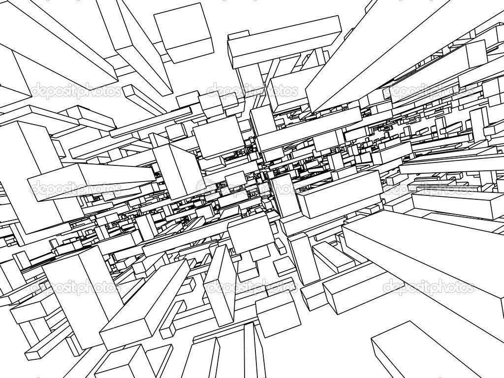 1024x768 Architecture Sketch Wallpaper