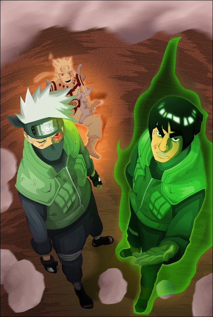 733x1089 Naruto Shippuden Hatake & Might Guy