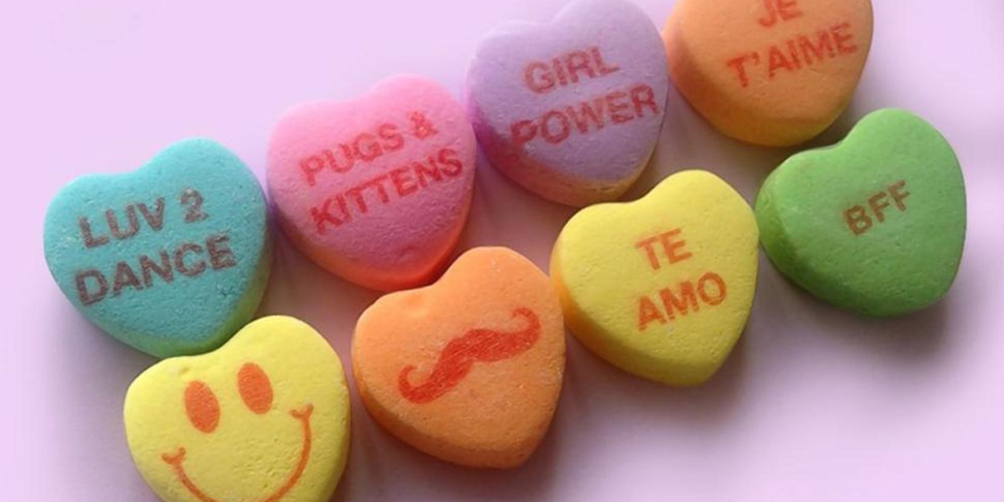 2000x1000 Valentine Conversation Hearts Wallpaper