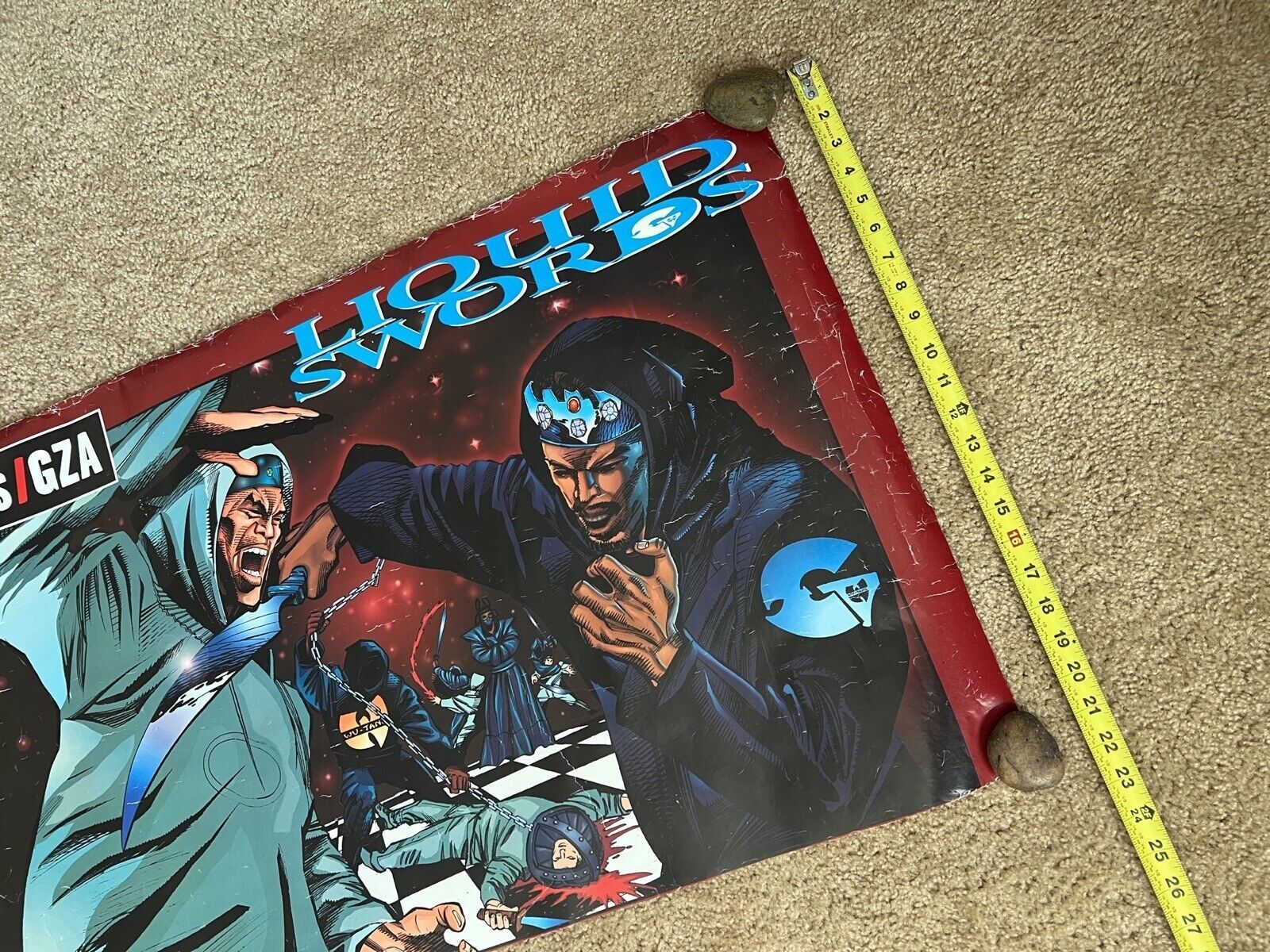 1600x1200 WU TANG GZA GENIUS Liquid Swords Poster 22x36 90's Hip Hop, Rap, RARE Vintage
