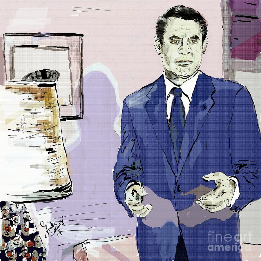 900x900 Cary Grant North by Northwest Classic Hollywood Digital Art