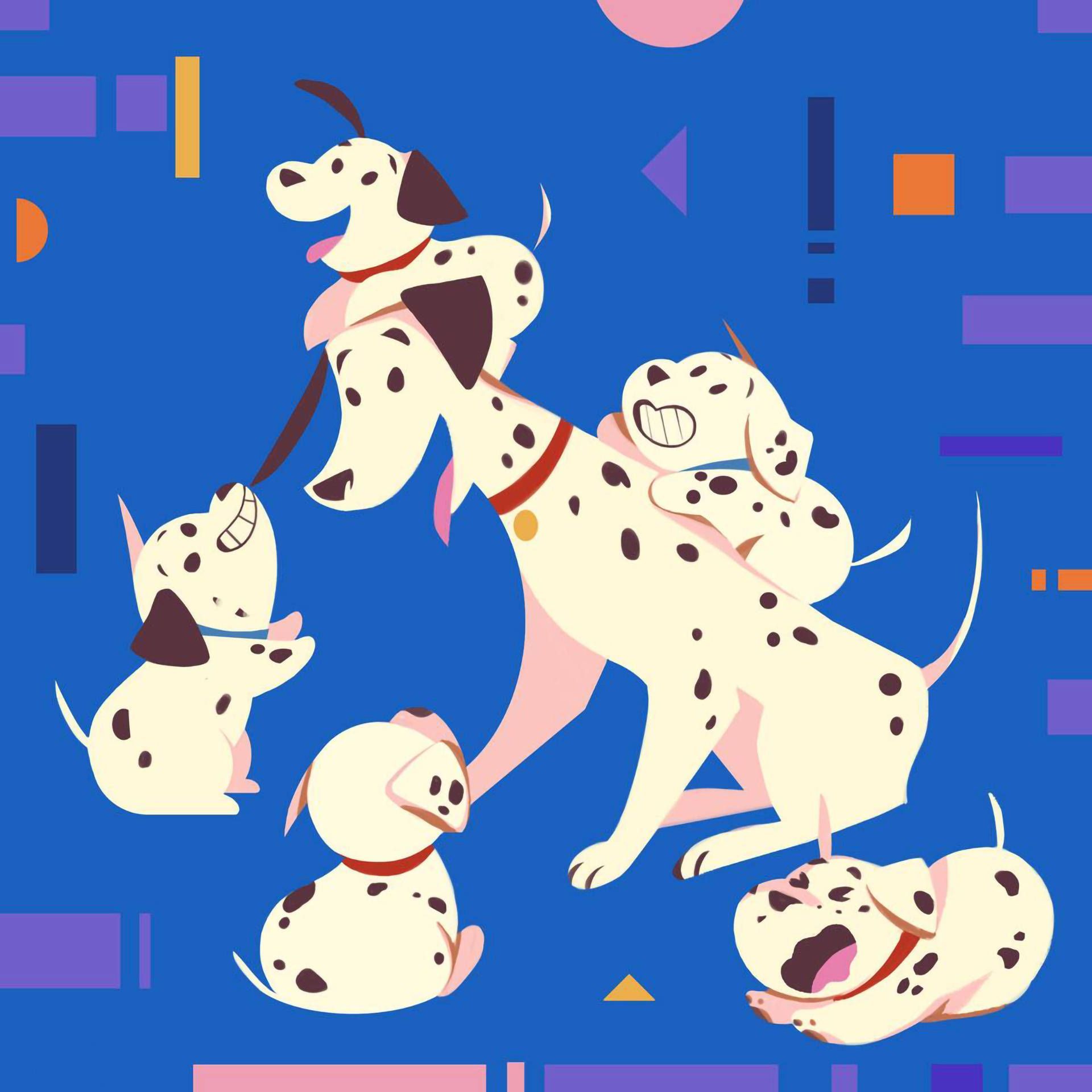 1920x1920 Download 101 Dalmatians Playing With Pongo Wallpaper