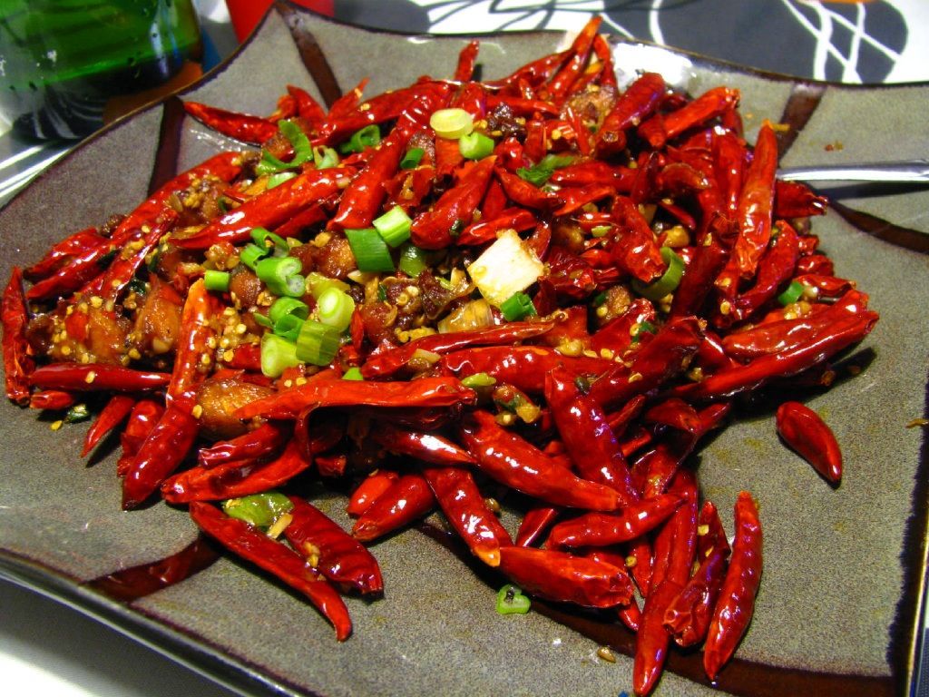 1024x768 Spicy Chinese Food