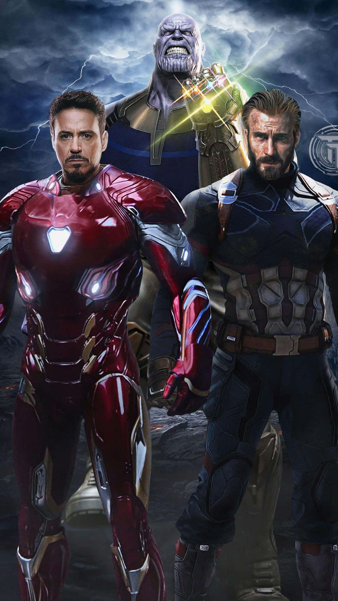 1080x1920 Download Two of the universe's greatest enemies clash again: Iron Man Vs Thanos Wallpaper