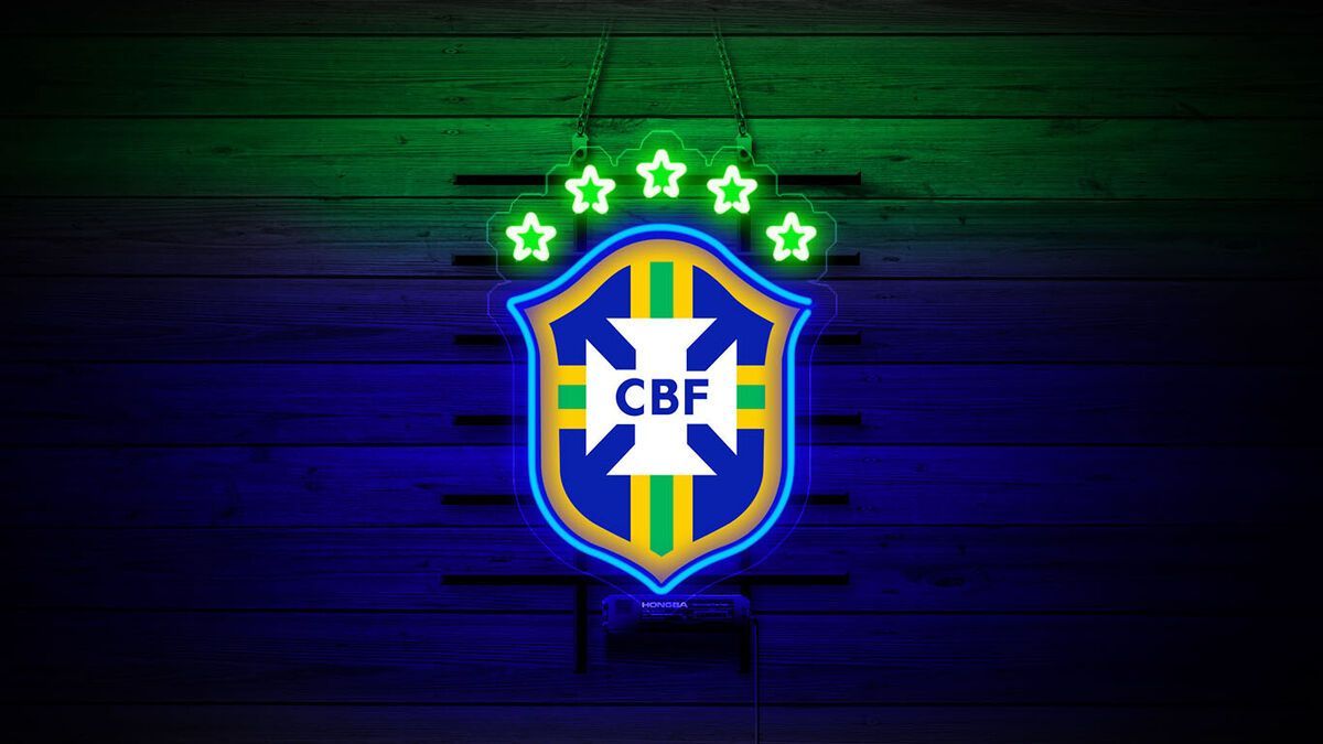 1200x675 Brazil National Football Team Logo Neon Sign Light World Cup Theme Gift 20x16