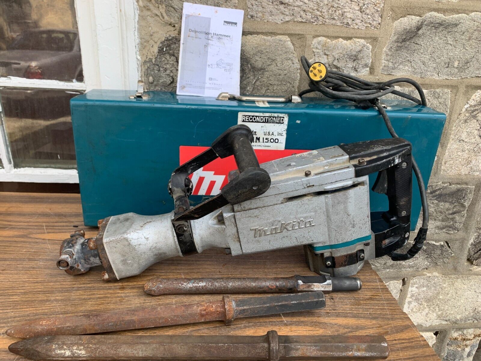 1600x1200 Makita HPM 1500 Heavy Duty Demolition Demo Jack Hammer Concrete Breaker Japan