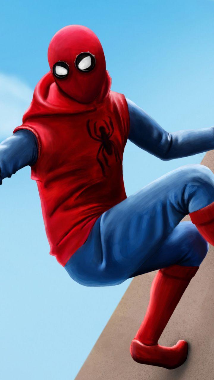 720x1280 Spider Man: Homecoming, Movie, Homemade Suit, Artwork, 720x1280