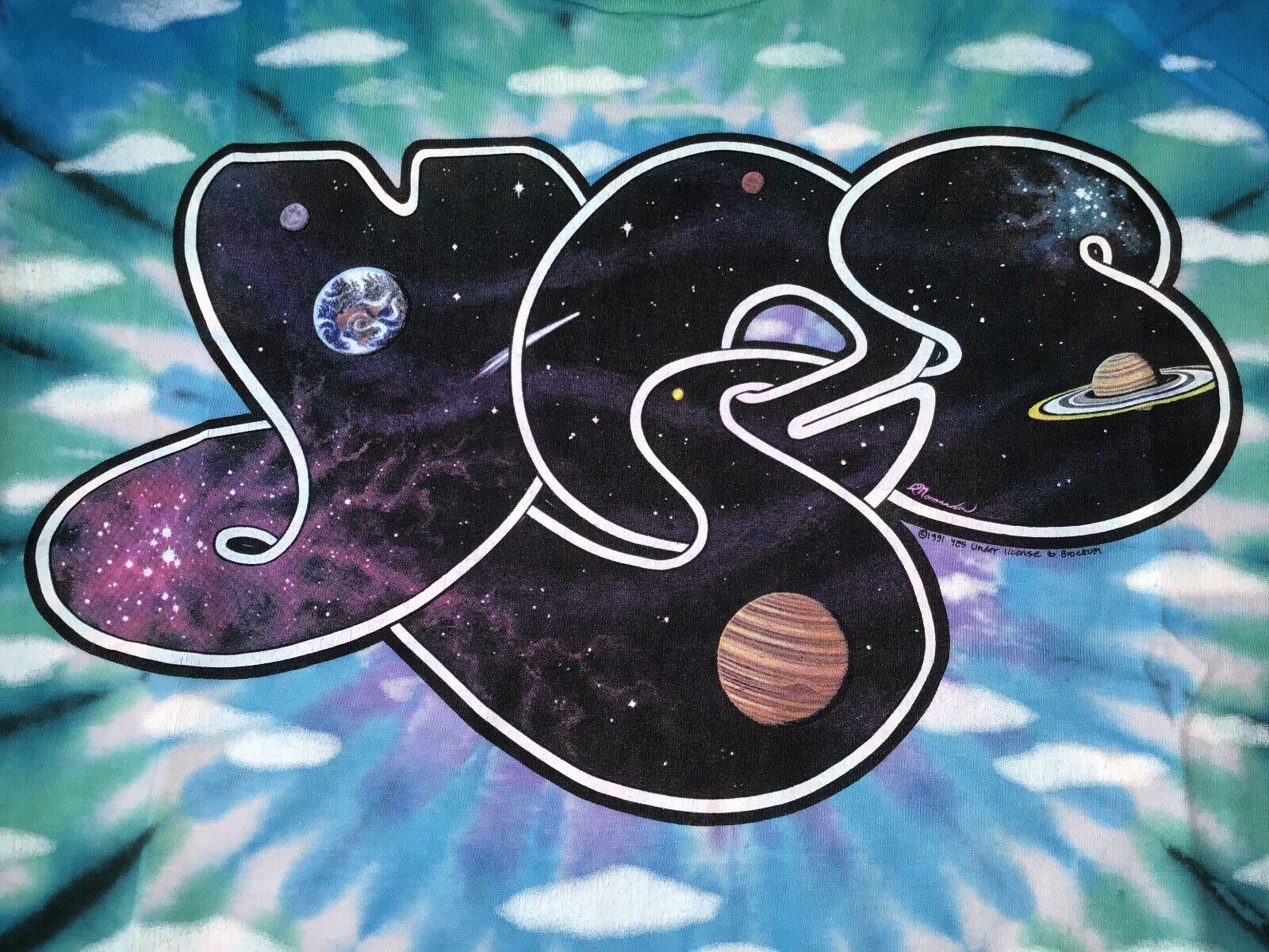 1600x1200 YES Band 1991 Original Vintage Tie Tye Tour T Shirt Fits Like A LARGE