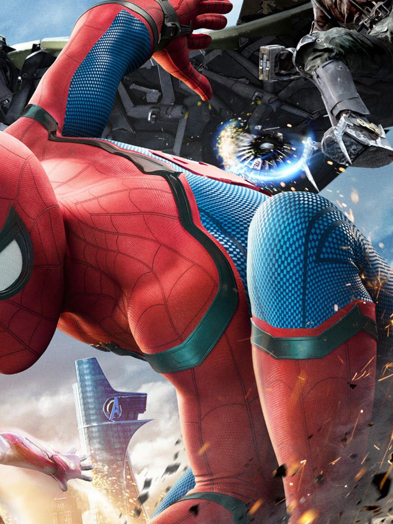 1536x2048 Spiderman Homecoming 4K Full HD Wallpaper for Desktop and Mobiles