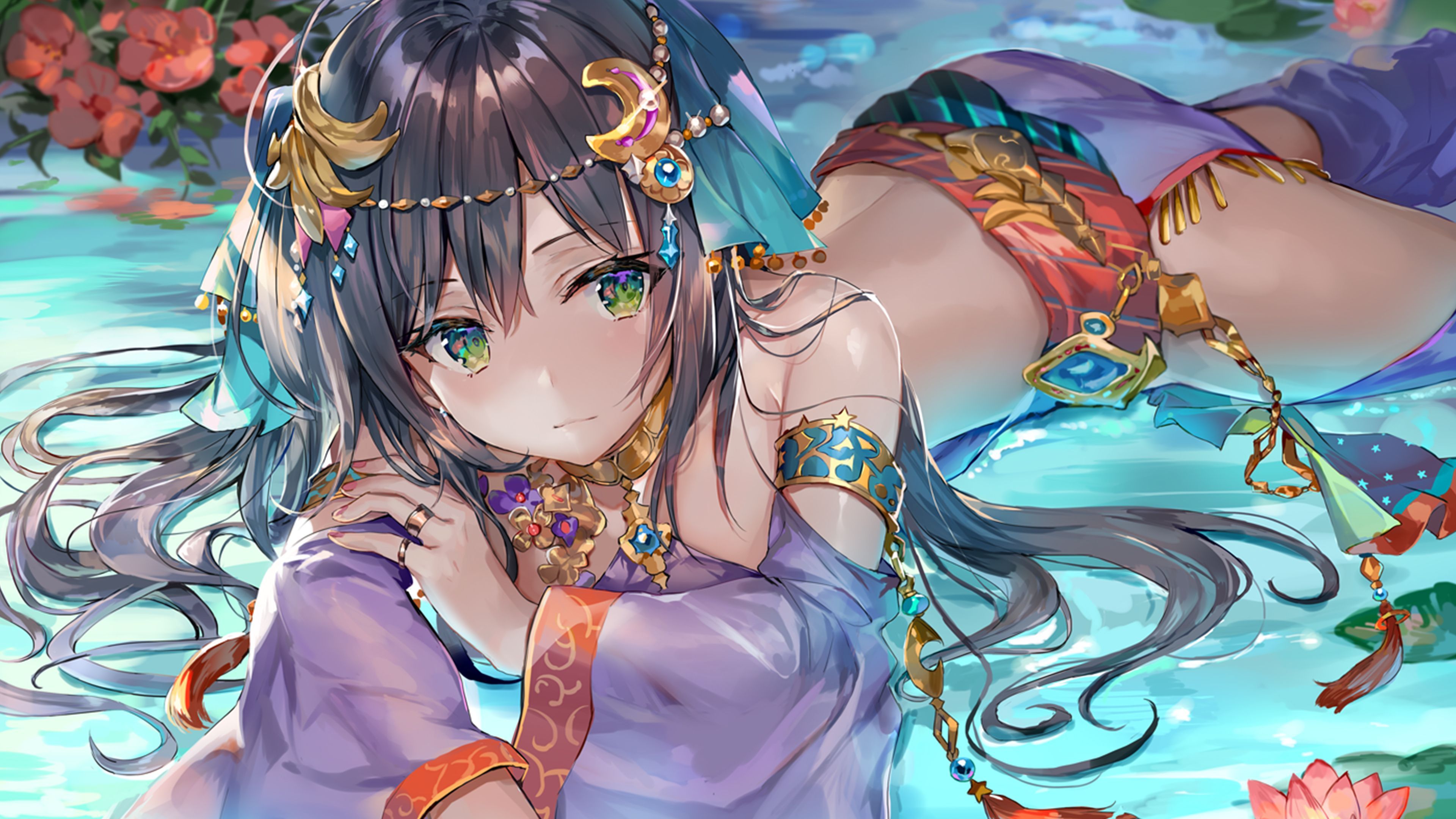 3840x2160 HD desktop wallpaper: Anime, Girl download free picture