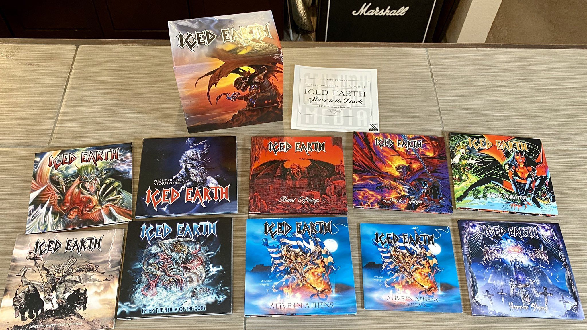 2048x1152 Metal Jesus Rocks on X: An awesome boxset of Iced Earth albums sent to me today by viewer Joey! Thanks man!! Which album should I start with?!