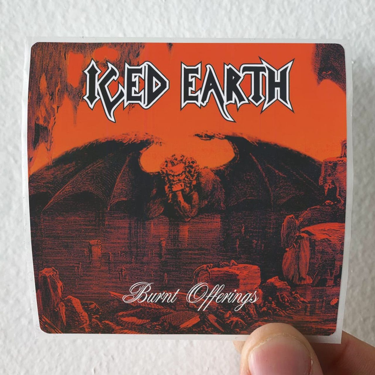 1280x1280 Iced Earth Burnt Offerings Album Cover Sticker