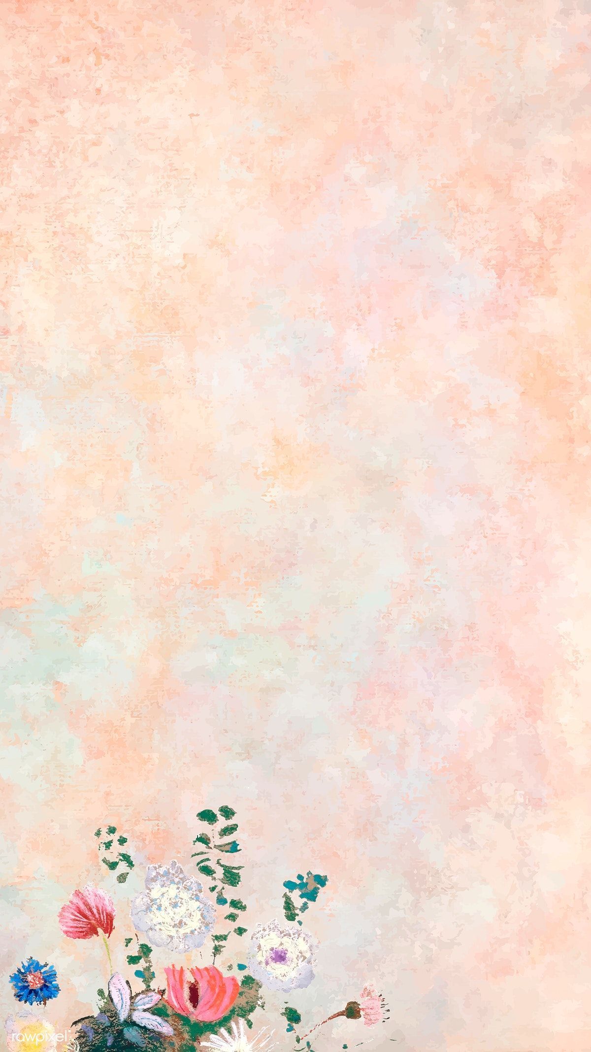 1200x2134 Flowers on pastel oil paint background vector / bus. Paint background, Flower background wallpaper, Abstract wallpaper background