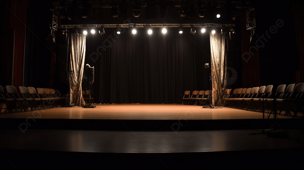 1200x673 An Empty Stage With Chairs That Has A Spotlight In The Back Background, Stage Picture, Stage Powerpoint, Stage Background Background Image And Wallpaper for Free Download