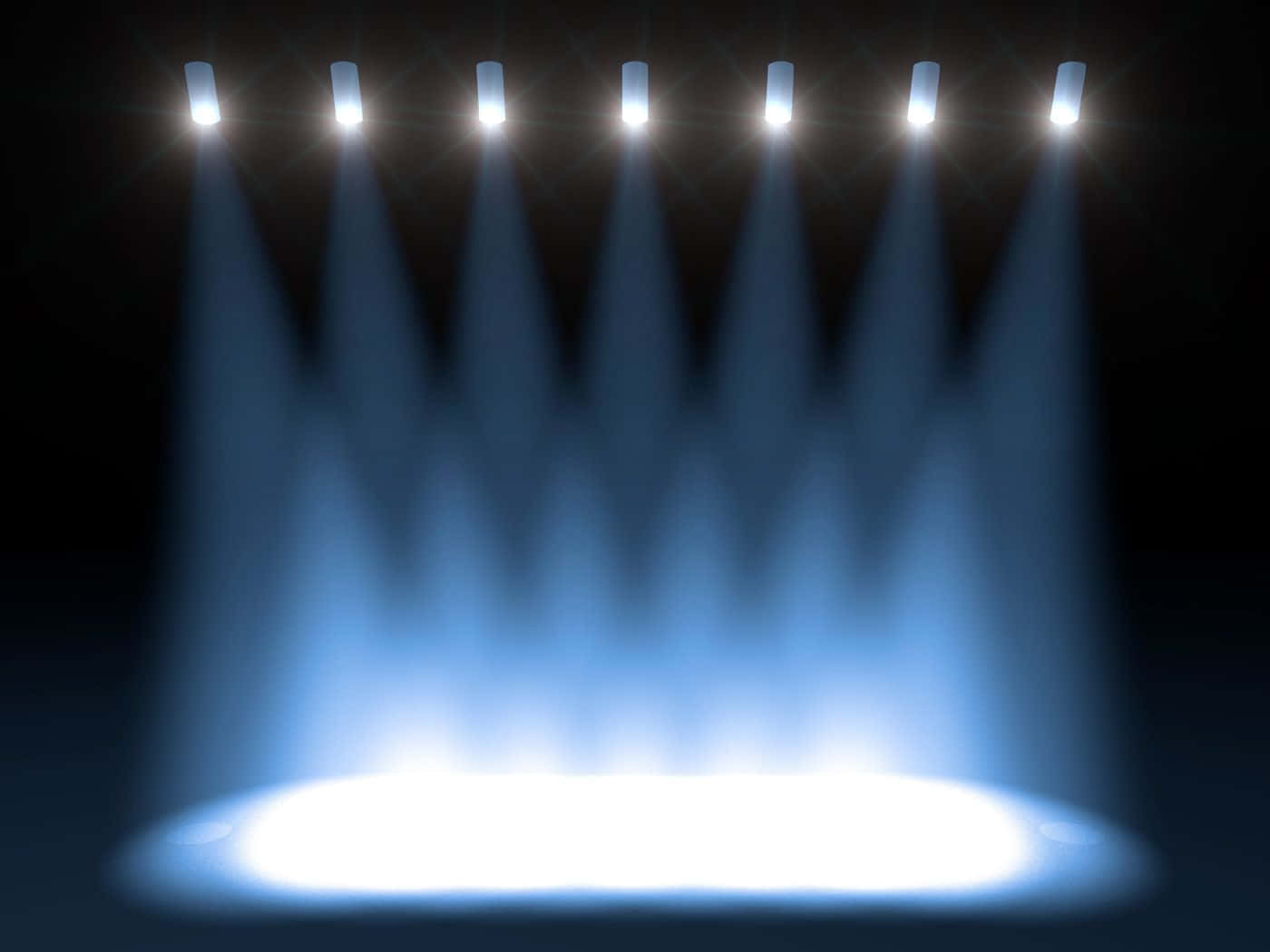 1400x1050 Download Empty Stage With White Spotlights Wallpaper