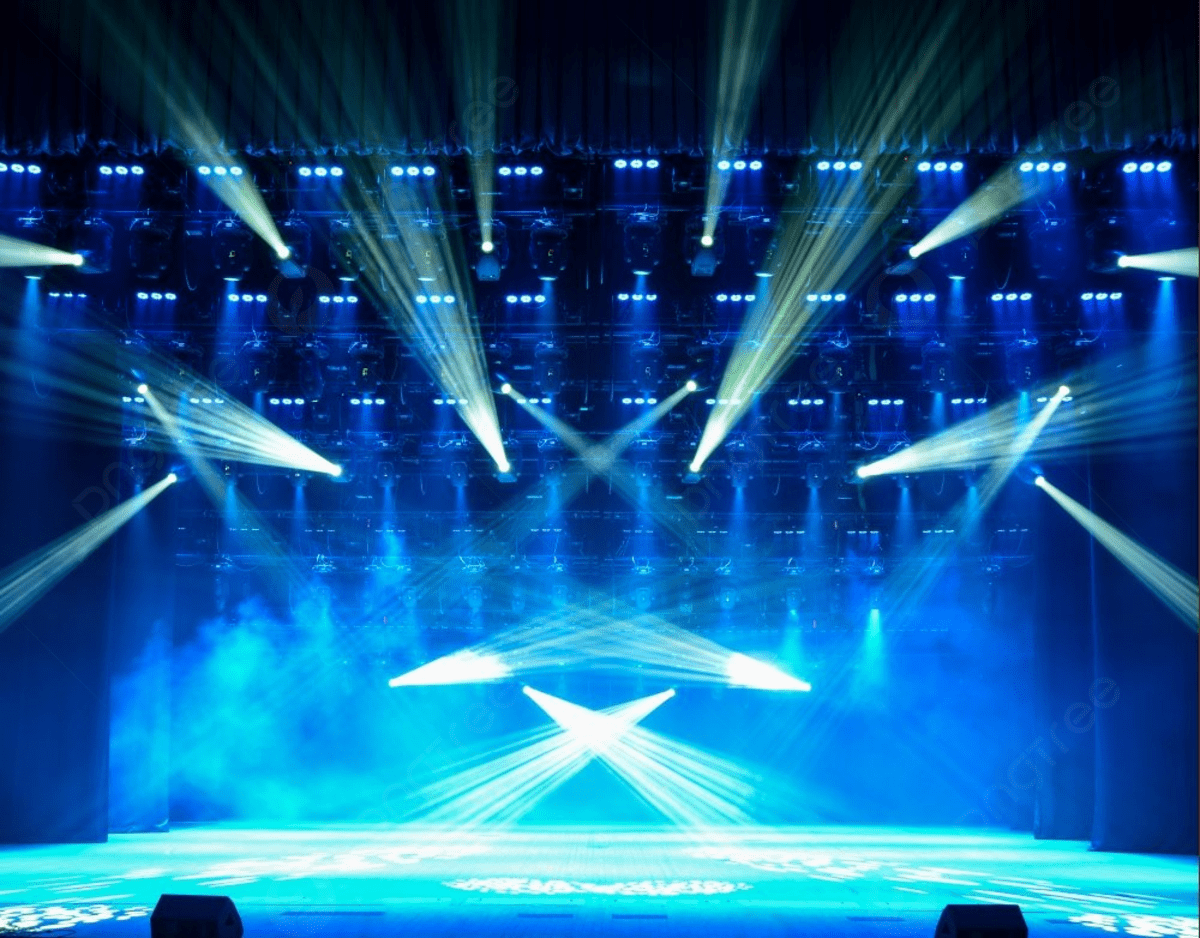 1200x938 Illuminated Empty Concert Stage With Smoke Photo Background And Picture For Free Download
