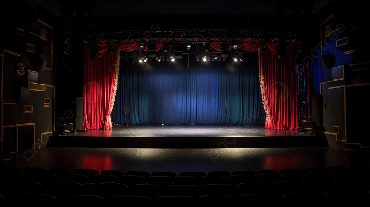 1200x673 An Image Of A Empty Stage At An Theatre With A Curtain Over It Background, Stage Picture Background Image And Wallpaper for Free Download