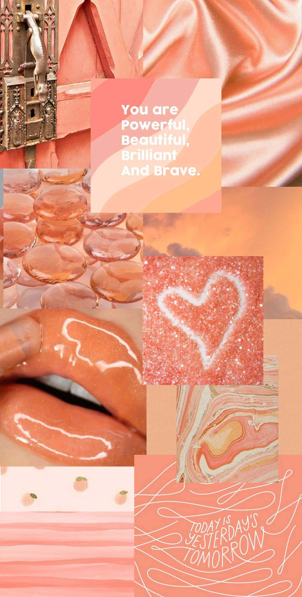 973x1920 Download Enjoying the Soft Orange Peach Aesthetic Wallpaper