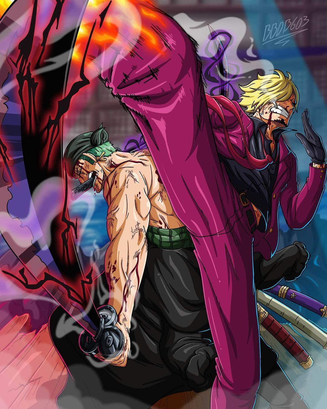 1080x1350 BBDBG03 on Instagram: Zoro & Sanji.. .. #drawing #draw #photooftheday #instalike #artist #illustrati. One piece drawing, Manga anime one piece, One piece manga