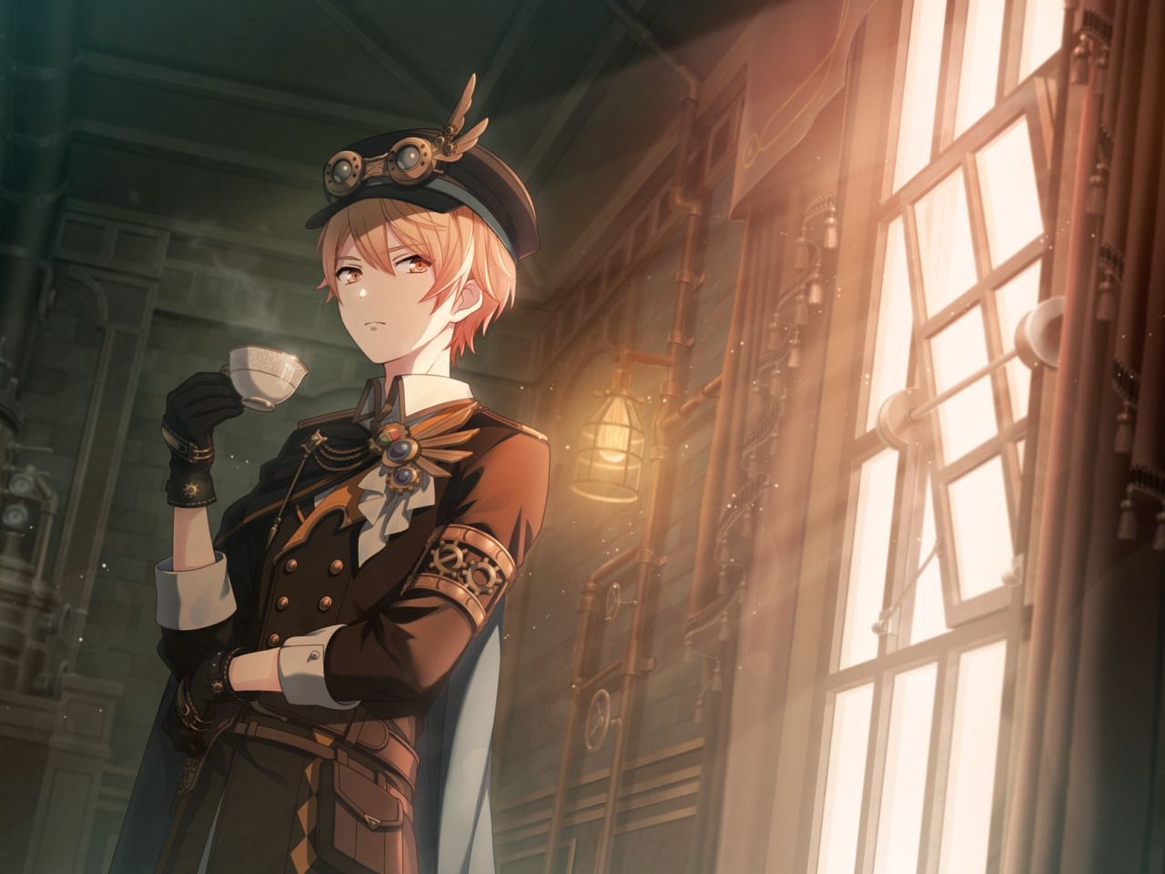 1280x960 Download wallpaper room, Cup, guy, Project Sekai Colorful Stage! feat. Hatsune Miku, Tenma Tsukasa, section games in resolution 1280x960