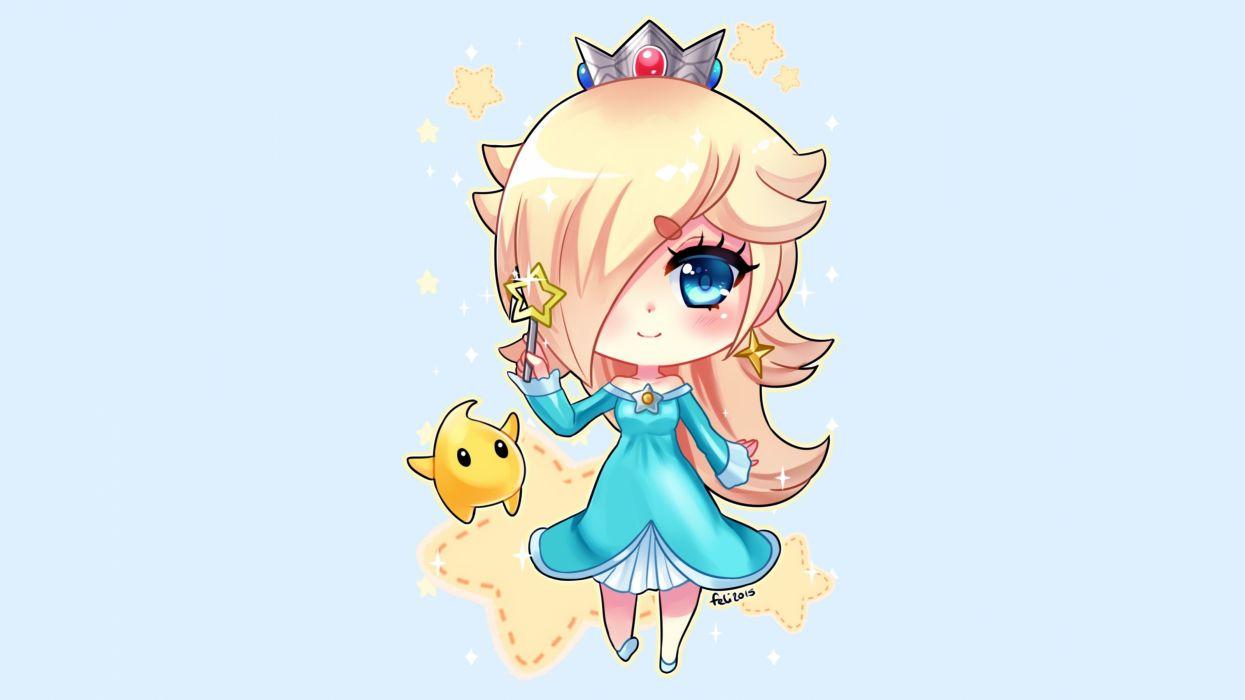 1245x700 Blonde Hair Blue Blue Eyes Chibi Crown Dress Felicia Val Luma