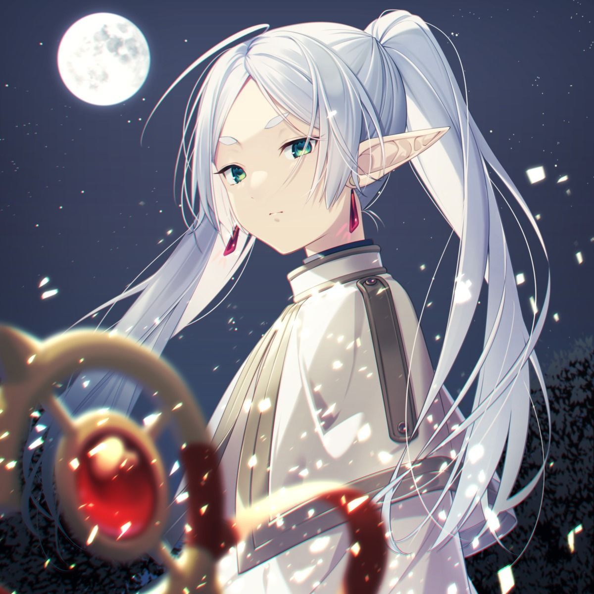 1200x1200 huziimiyuu sousou no frieren frieren elf pointy ears weapon