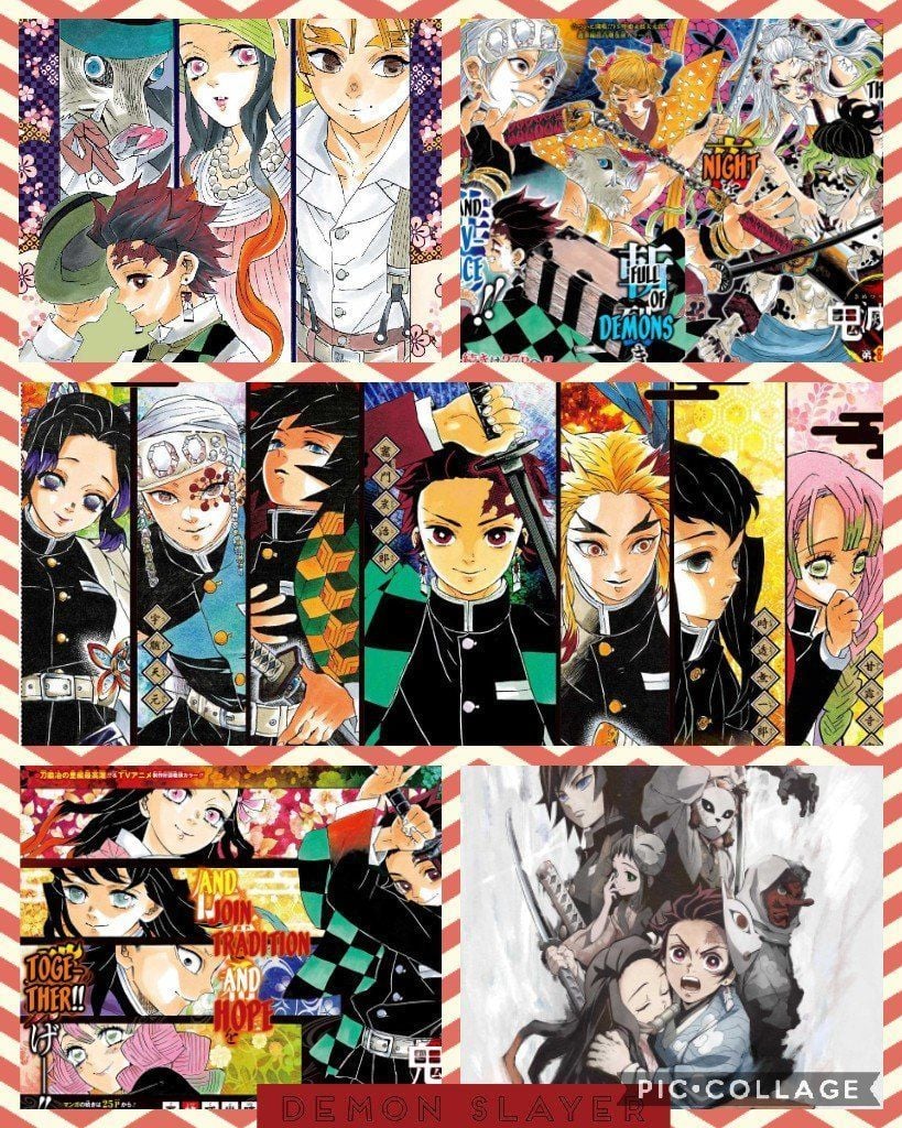 Demon Slayer Collage Wallpapers - Top Free Demon Slayer Collage ...