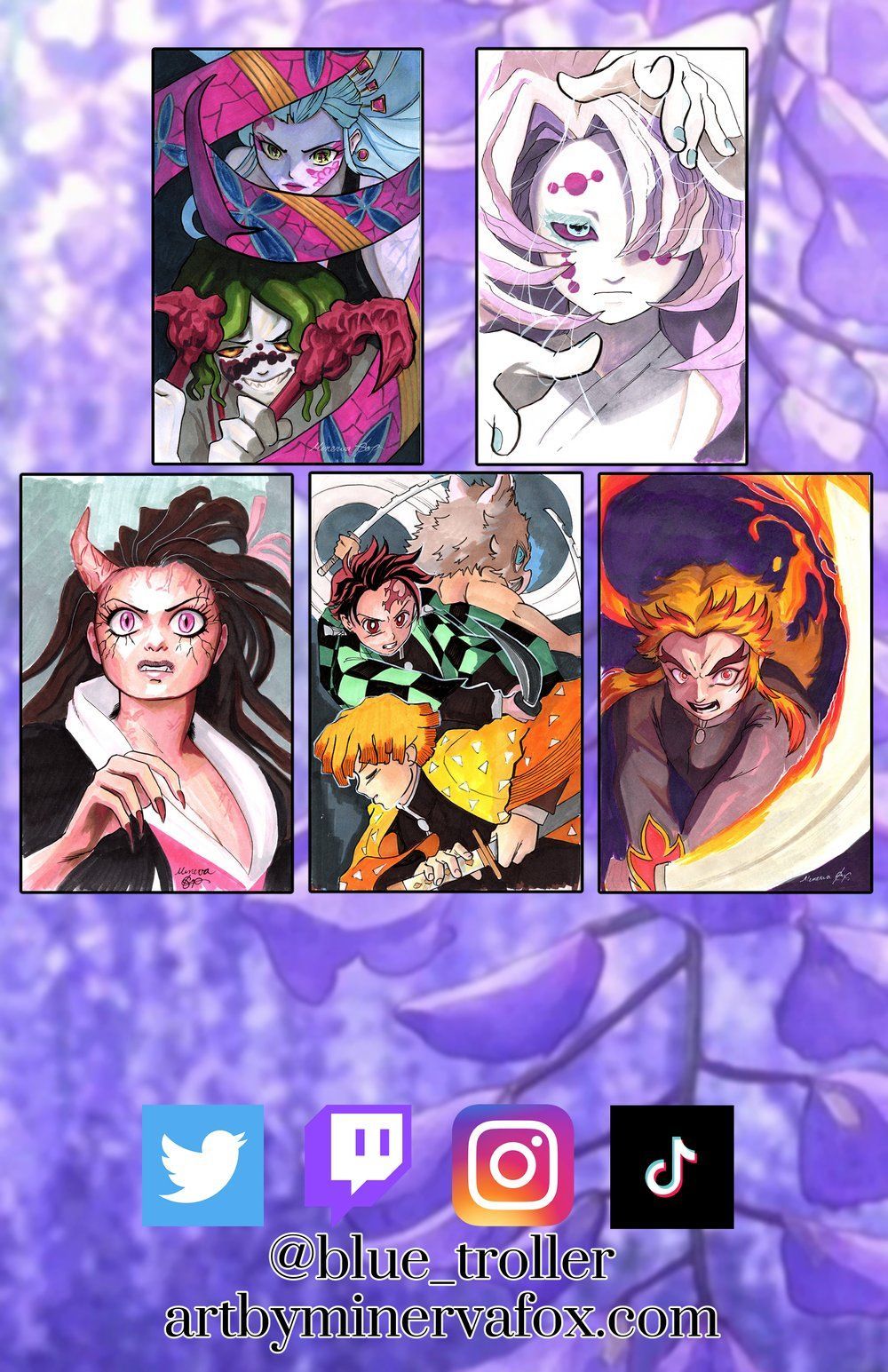 Demon Slayer Collage Wallpapers Top Free Demon Slayer Collage