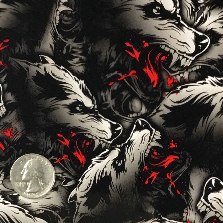900x900 Bloody Wolf Pack Hydrographic Film