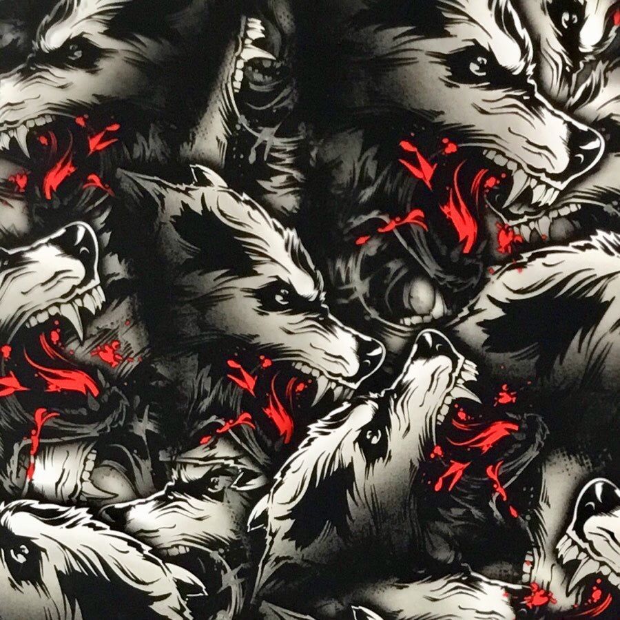900x900 BLOODY WOLF PACK HYDROGRAPHIC FILM