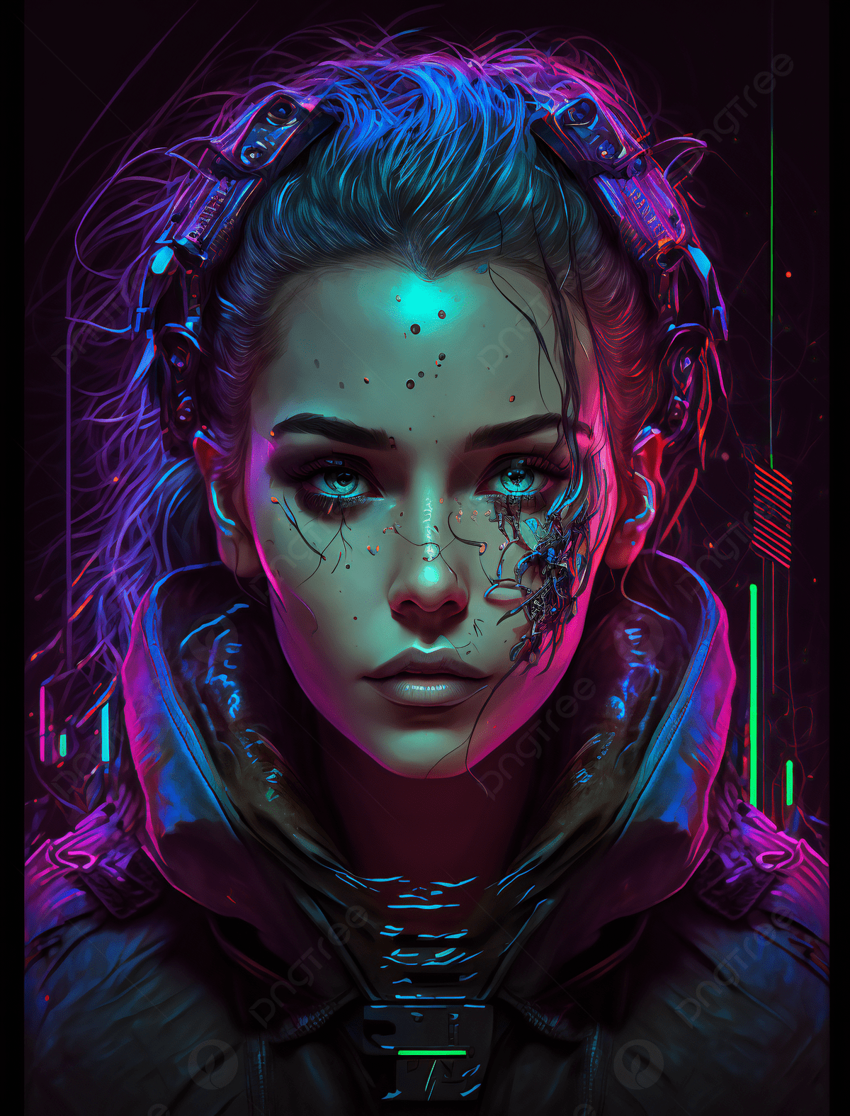 Cyberpunk Portrait Wallpapers - Top Free Cyberpunk Portrait Backgrounds ...