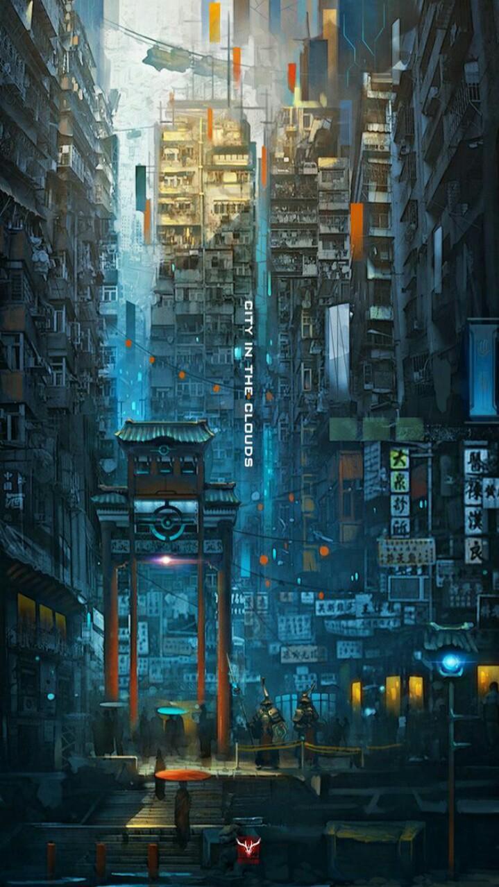 719x1278 Cyberpunk Phone Wallpaper