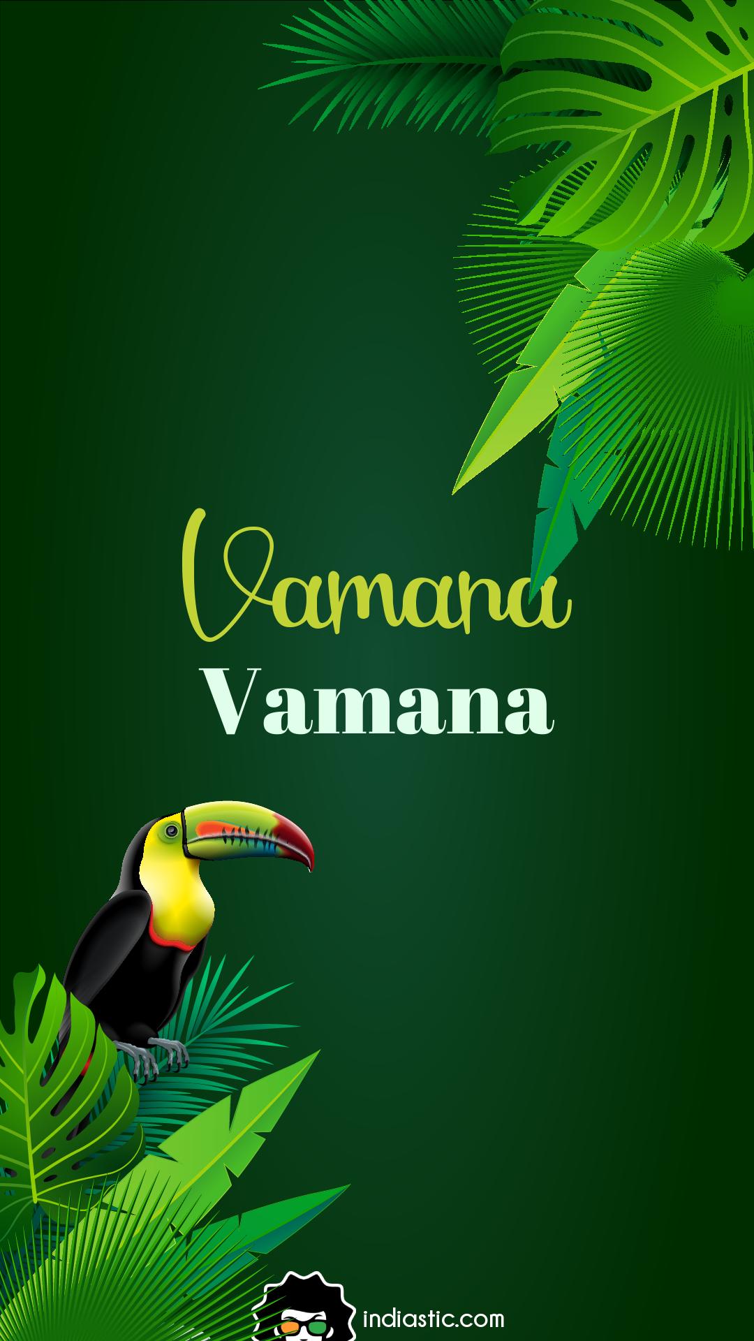 1080x1920 Jungle theme story image with Vamana name