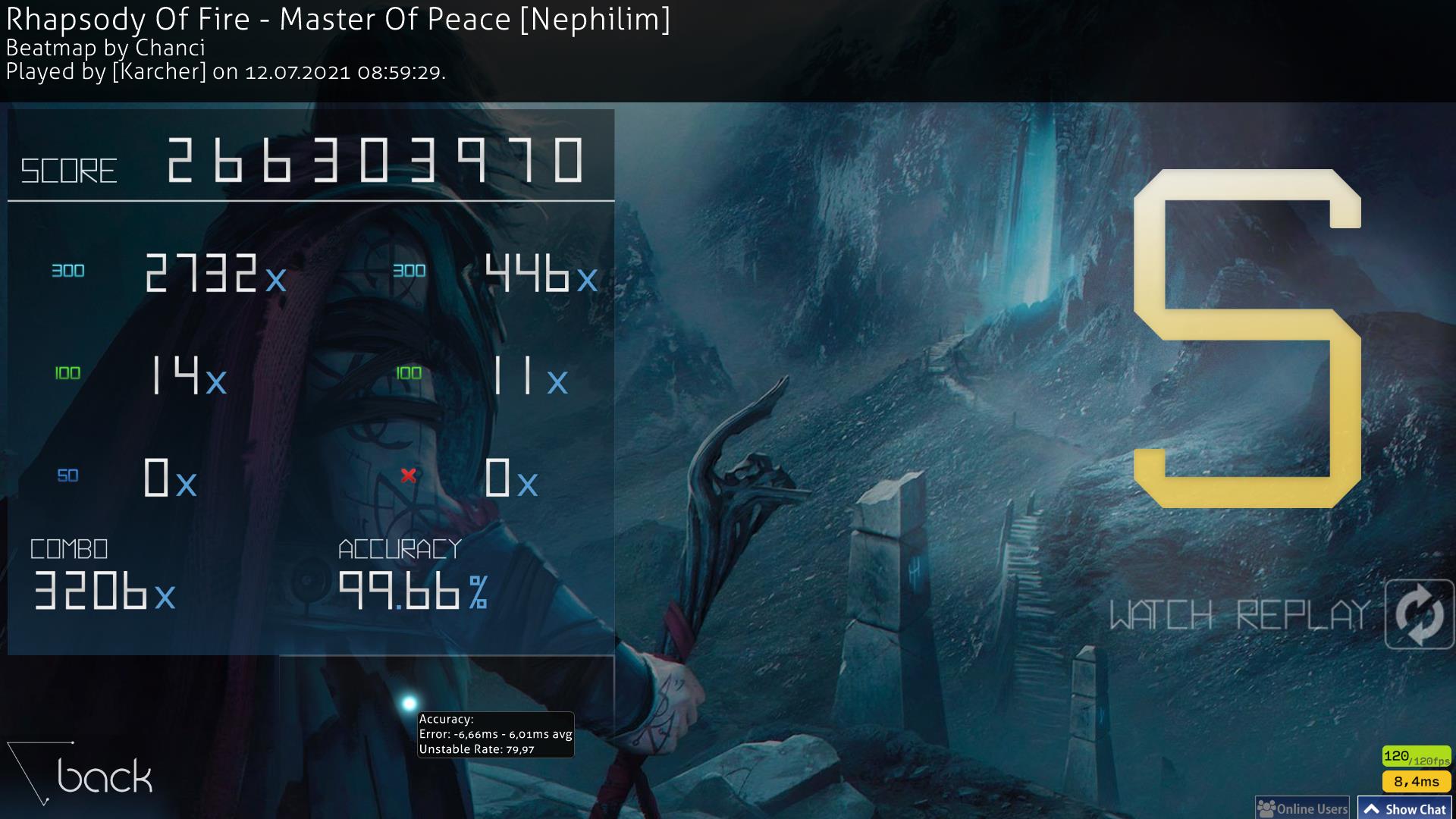 1920x1080 Karcher]. Rhapsody Of Fire Of Peace [Nephilim] (Chanci, 45*) 66% 3206 3207x FC. 97 URpp