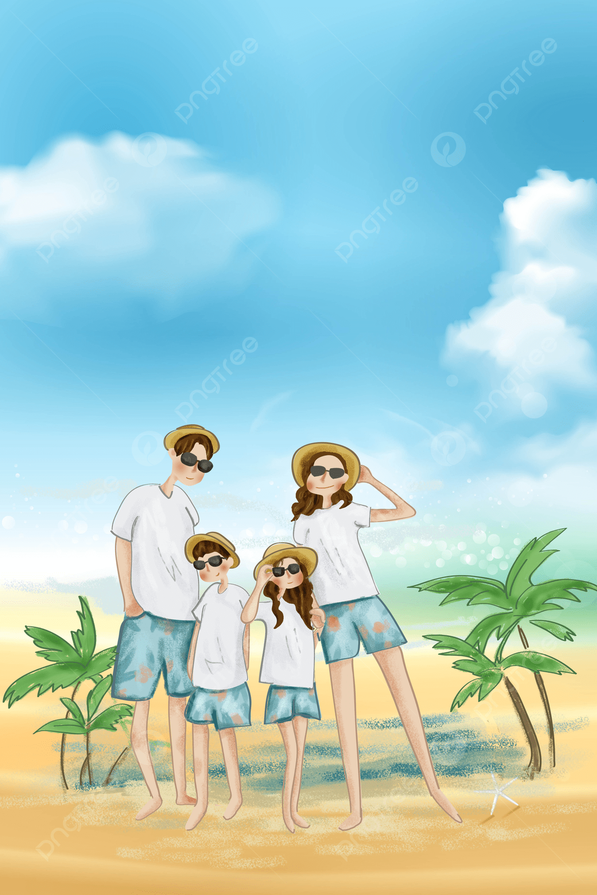 1200x1799 Family Holiday Summer Background Poster Wallpaper Image For Free Download