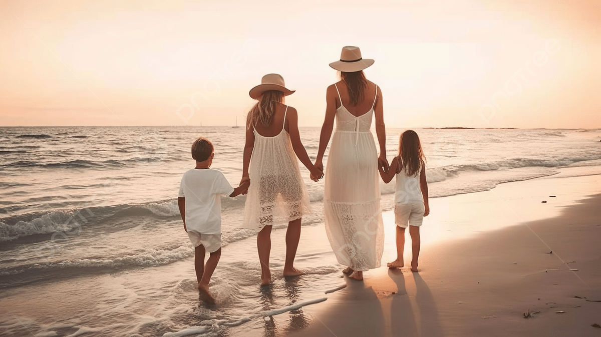 1200x673 The Family Stands On The Beach Holding Hands Background, Beach Picture Clothing Ideas Background Image And Wallpaper for Free Download