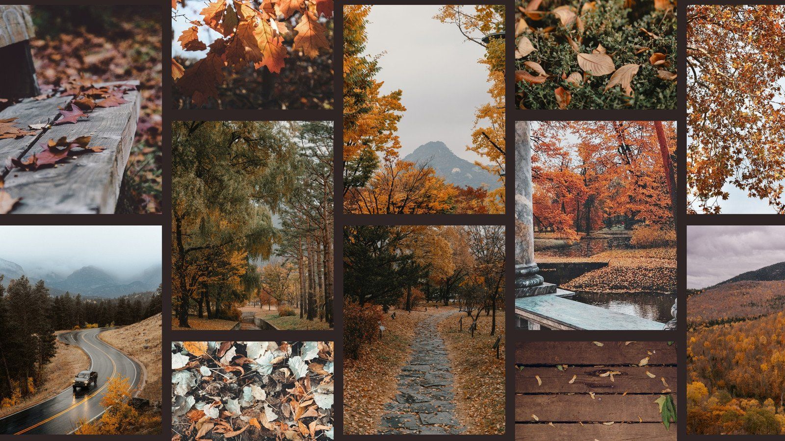 1600x900 Free customizable autumn desktop wallpaper templates