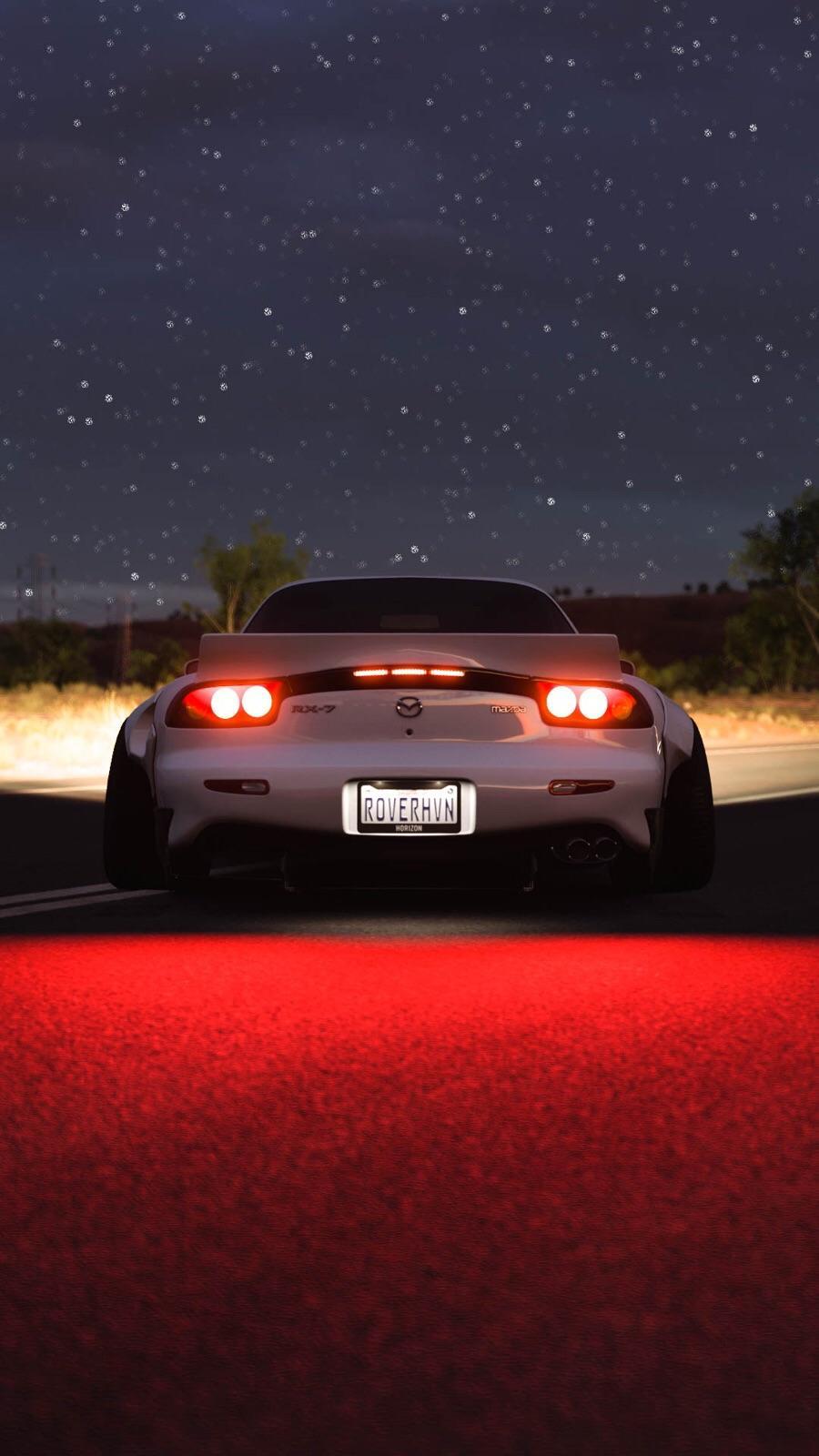 Back To The Future Mazda Rx7 Moon Digital Art 4k S iPhone Wallpapers  Free Download