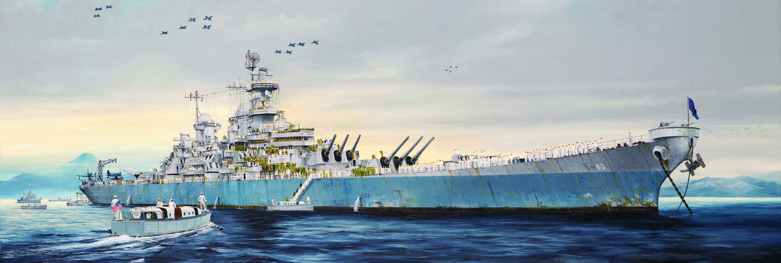 2500x844 USS Missouri BB 63 03705 1 200 Series TRUMPETER（china）