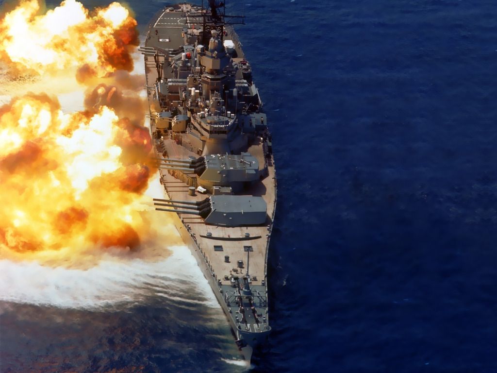 1024x768 USS Missouri Wallpaper