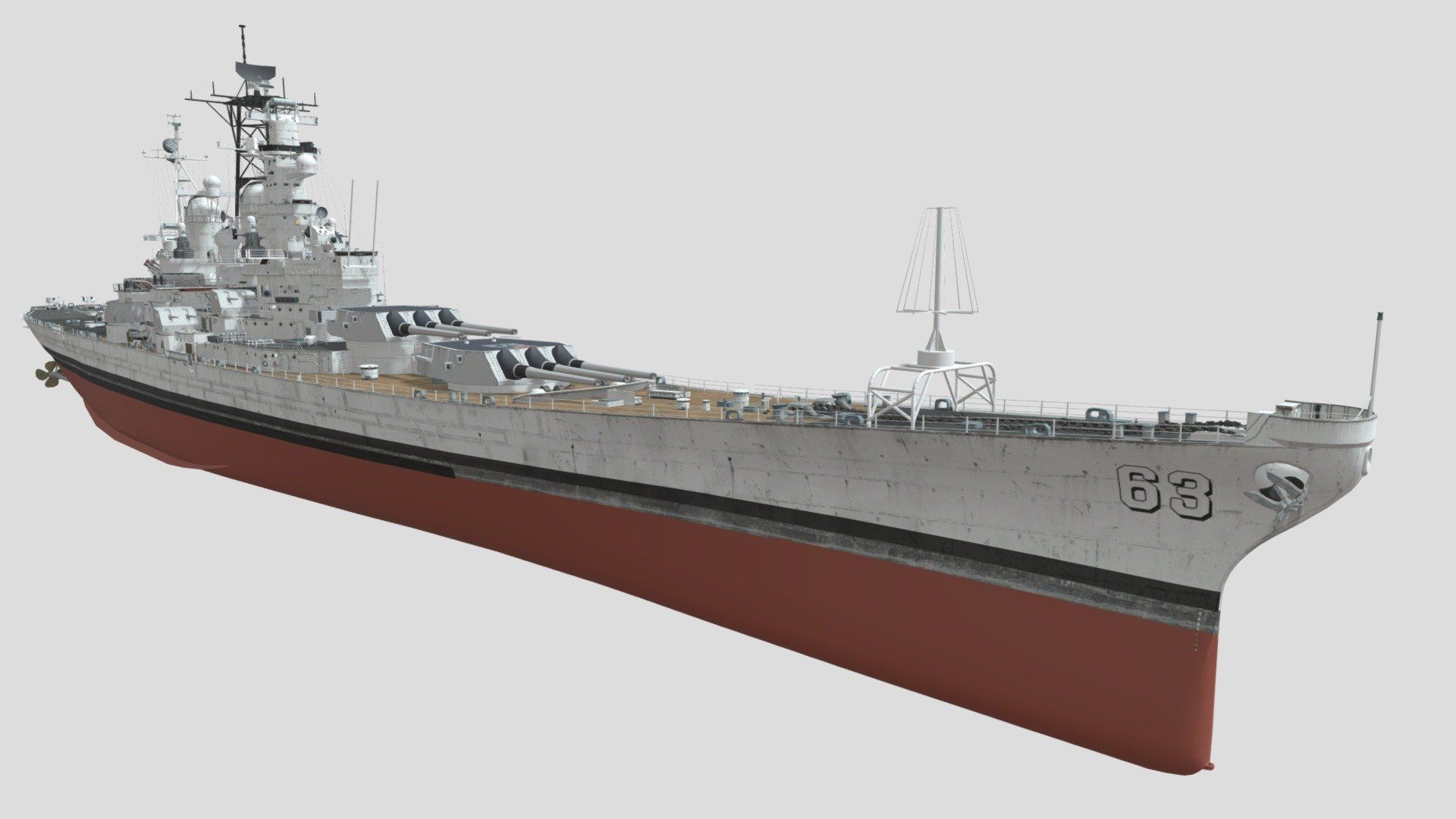 1920x1080 USS Missouri (BB 63) 1991 Free 3D Model By 全斗焕 [ec23c03]