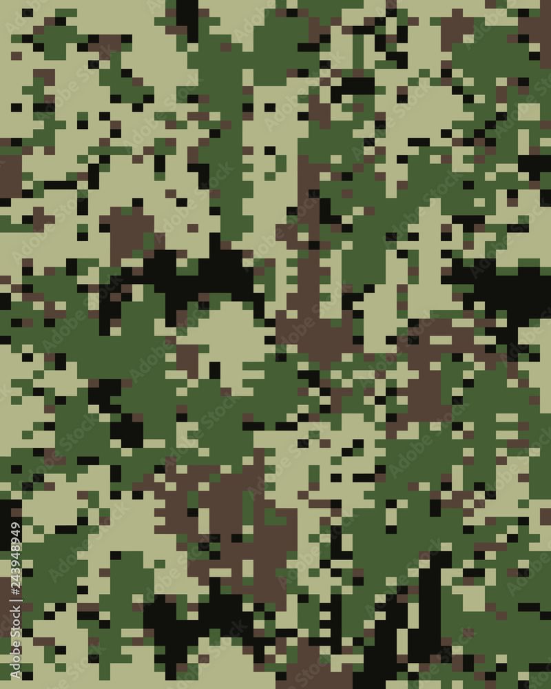 800x1000 Digital fashionable camouflage pattern, military print .Seamless illustration, wallpaper Stock Vector