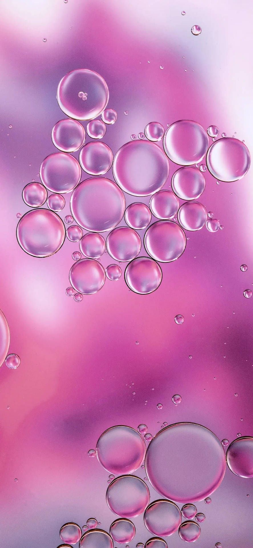 887x1920 Download Purple Aesthetic Phone Bubbles Wallpaper