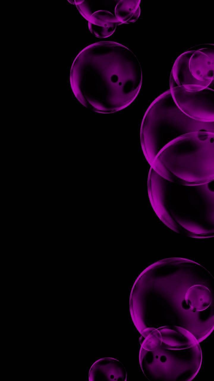 720x1280 Wallpaper. By Artist Unknown. Bubbles wallpaper, Black and purple wallpaper, iPhone wallpaper glitter