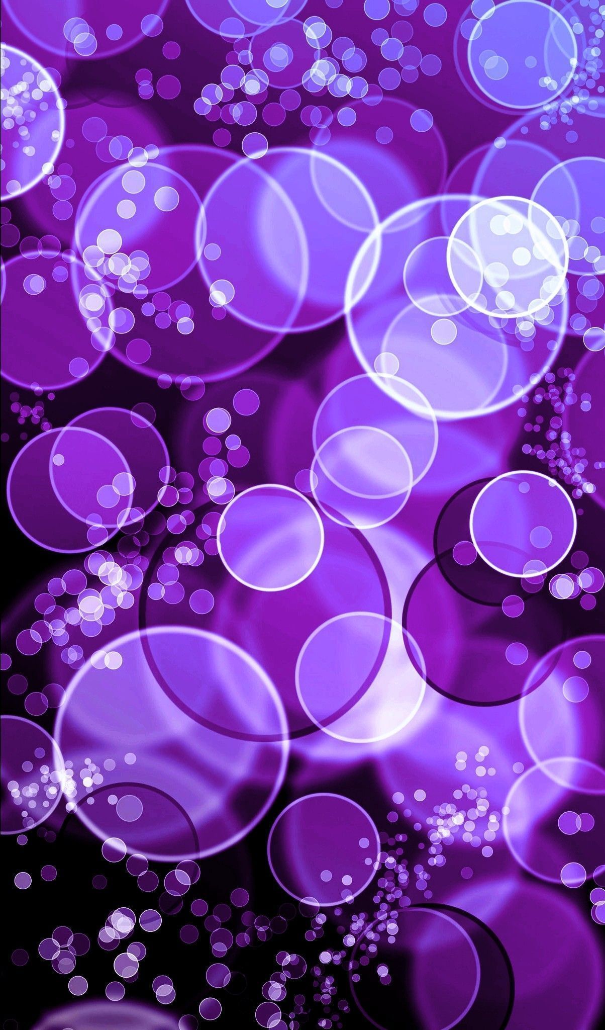 1204x2048 Purple Bubbles Wallpaper