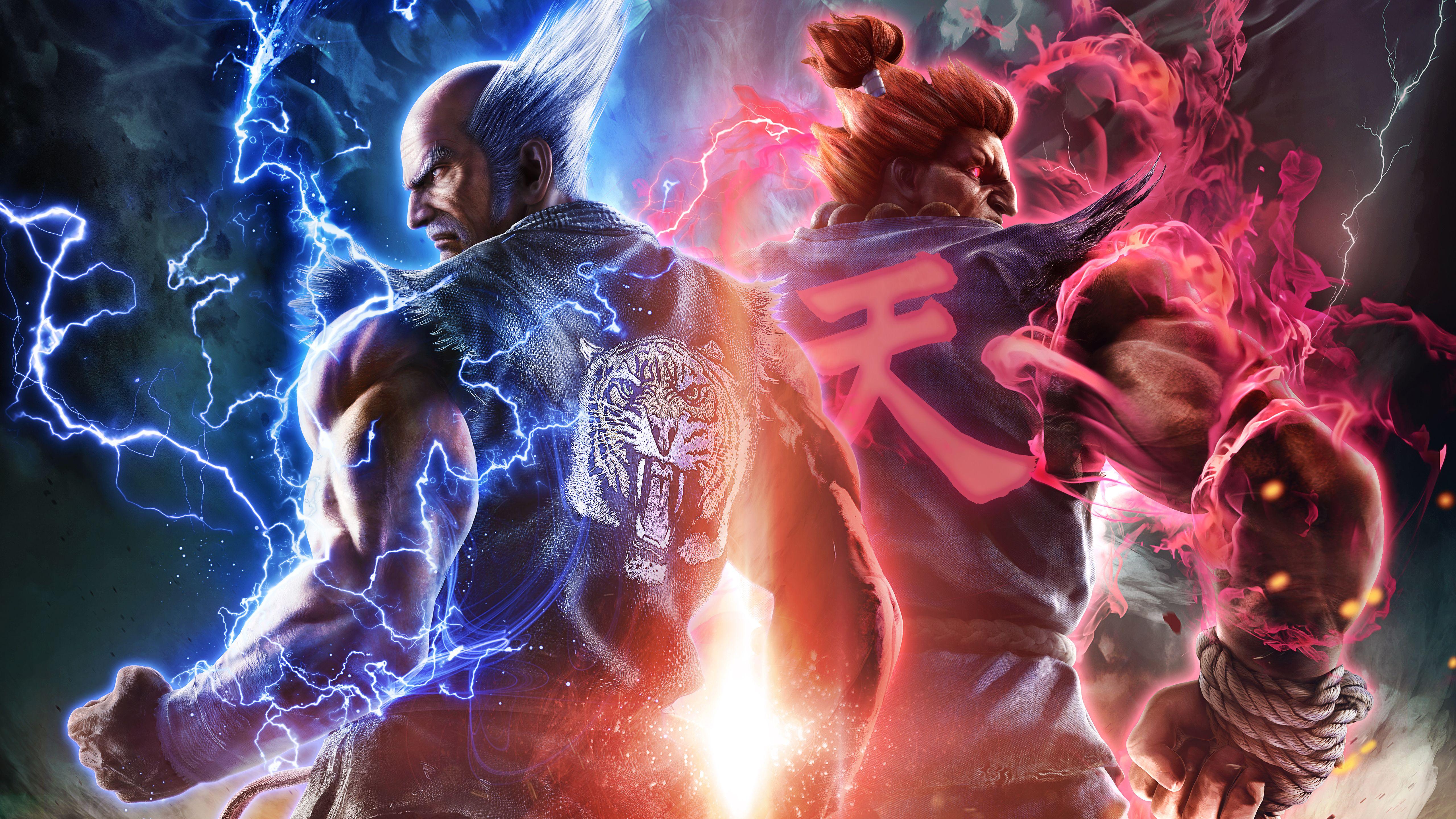 5120x2880 Wallpaper Tekken Heihachi, Akuma, PS Xbox, 5K, Games