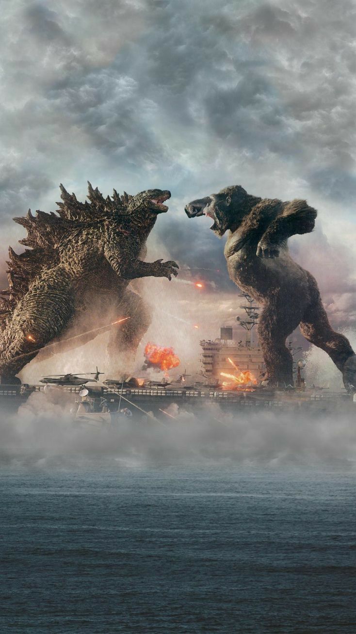 734x1307 Godzilla vs Kong. Godzilla, Godzilla wallpaper, Godzilla vs