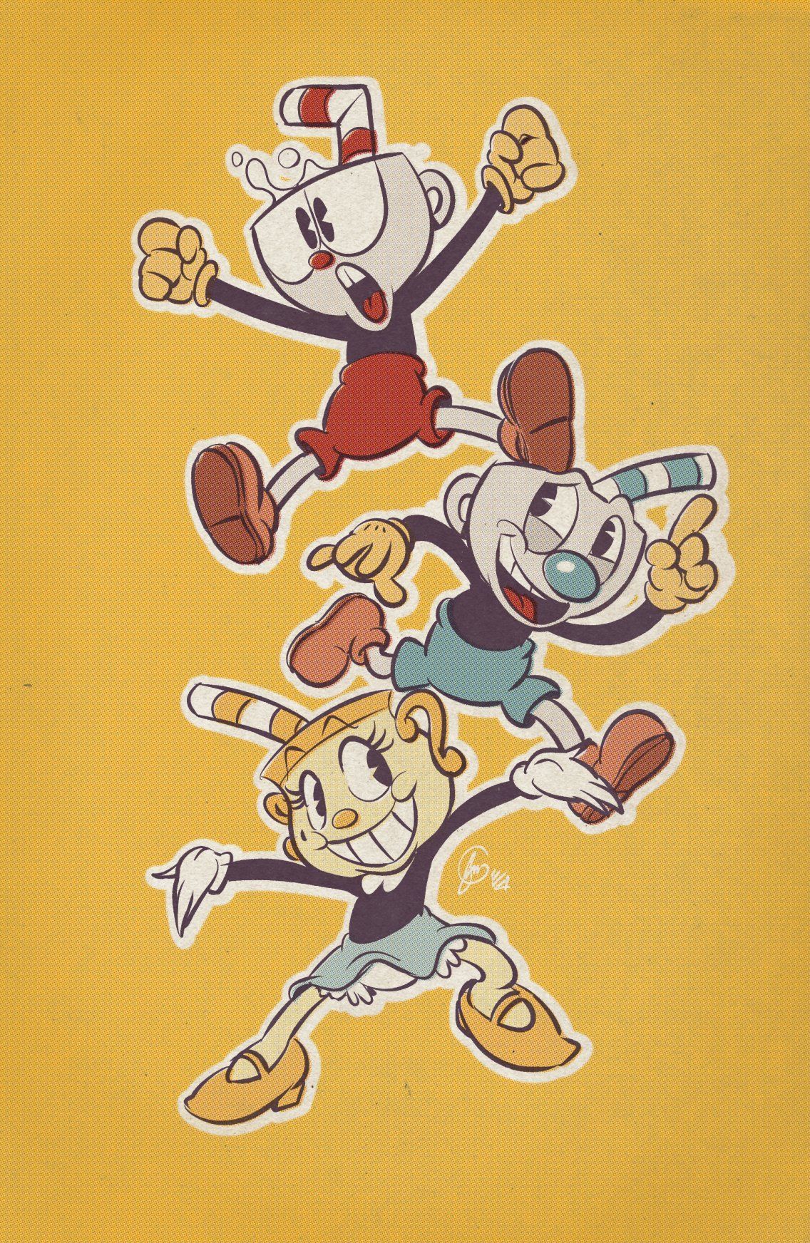 1136x1744 Mr. Edtropolis on X: Cuphead, Mugman and the lovely Chalice.finally drew them. This was also part of the wallpaper on Patreon for this month, 4k version and extras available for patrons