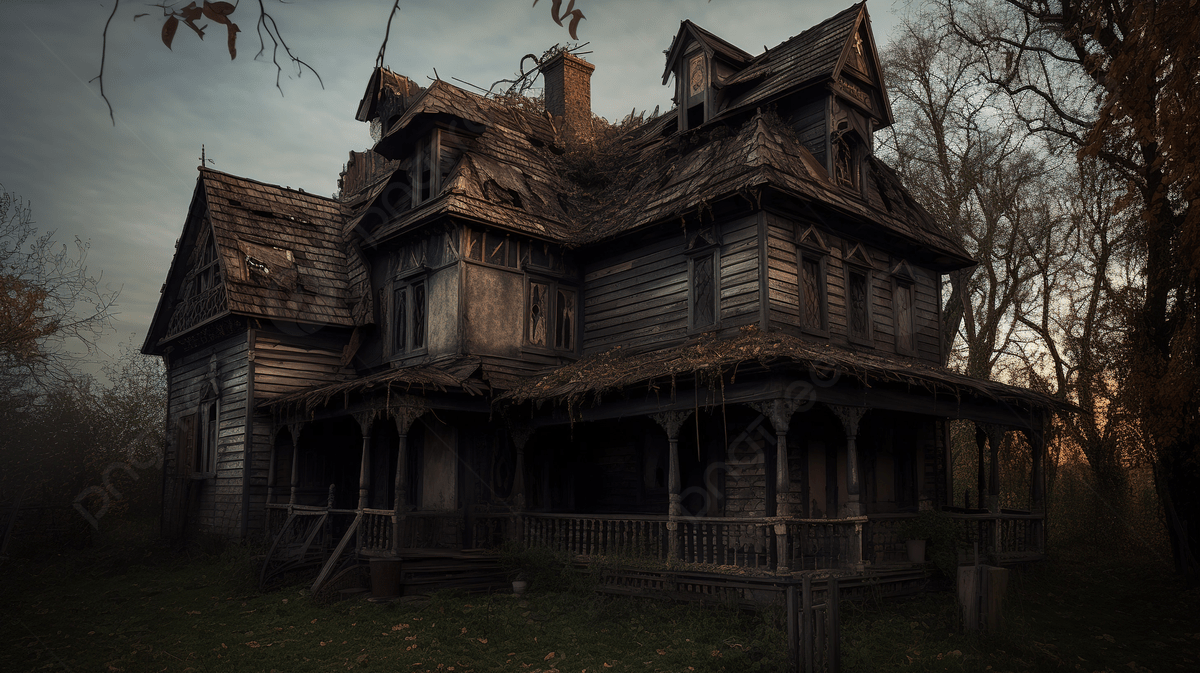 1200x673 Modern Old House With The Ghost Of A Witch On The Roof Background, Haunted House Picture Background Image And Wallpaper for Free Download